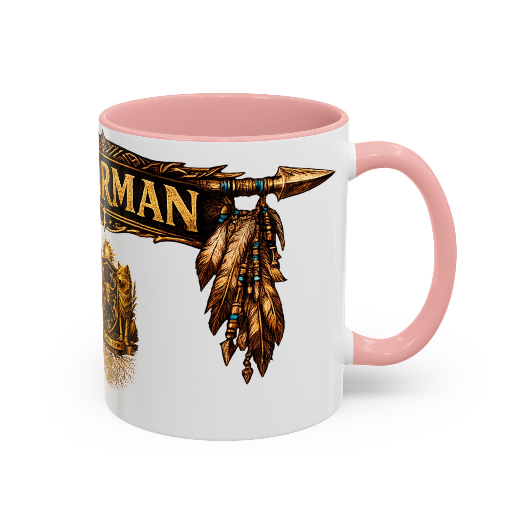 Spearman Accent Coffee Mug — Military Spearcrest Design (11/15oz)
