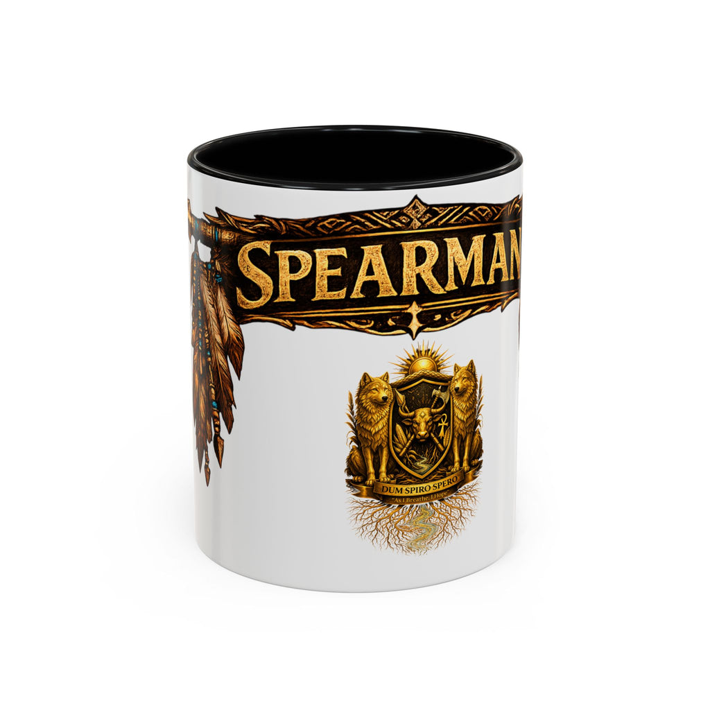 Spearman Accent Coffee Mug — Military Spearcrest Design (11/15oz)