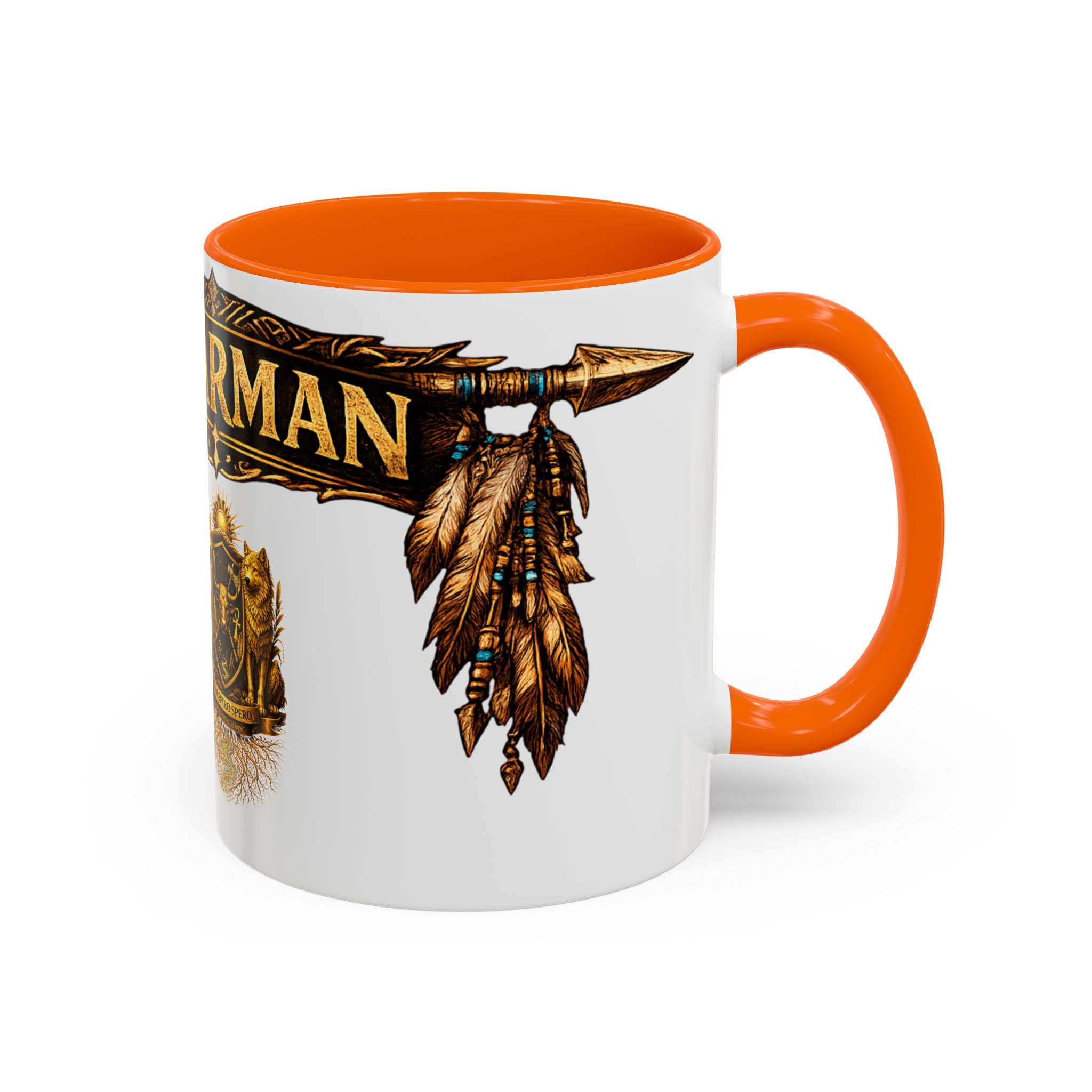 Spearman Accent Coffee Mug — Military Spearcrest Design (11/15oz)