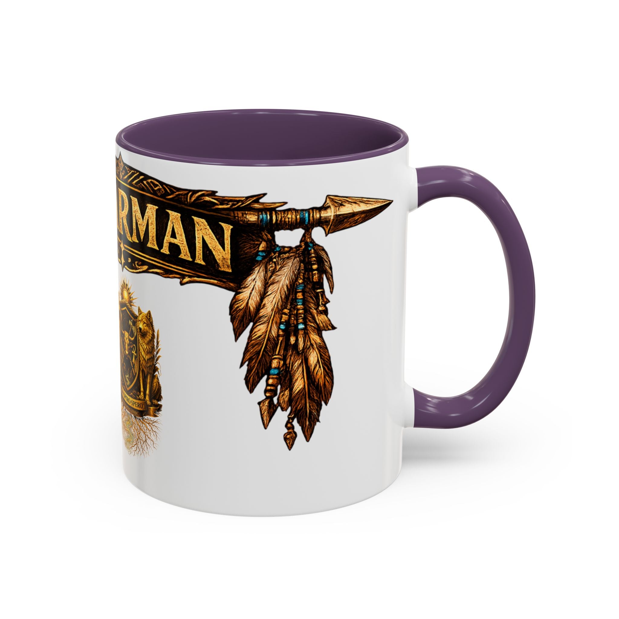 Spearman Accent Coffee Mug — Military Spearcrest Design (11/15oz)