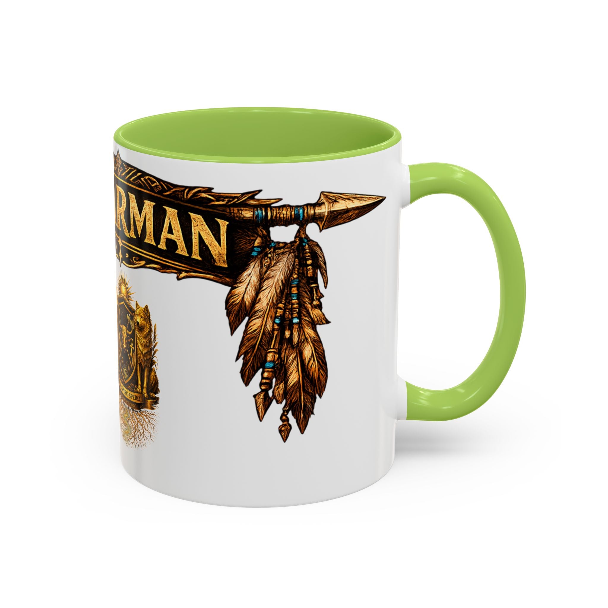 Spearman Accent Coffee Mug — Military Spearcrest Design (11/15oz)