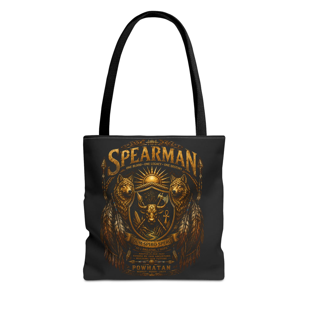 Spearman Vintage Crest Tote Bag — Nautical Anchor Emblem, Retro Lion Shield Design