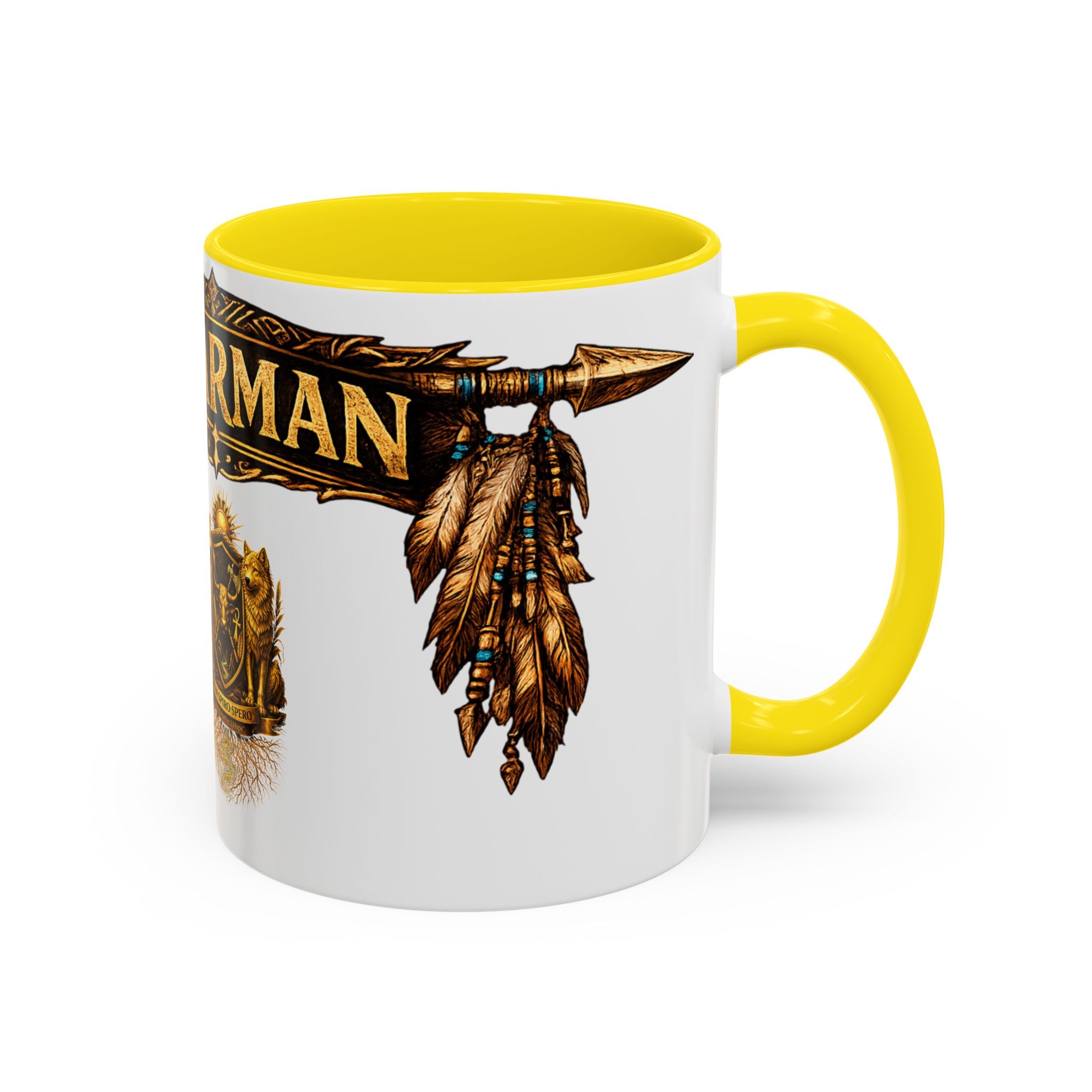 Spearman Accent Coffee Mug — Military Spearcrest Design (11/15oz)
