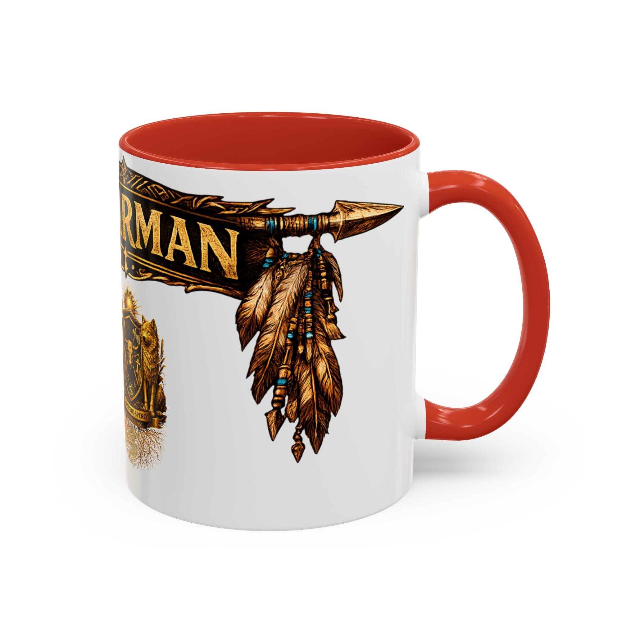Spearman Accent Coffee Mug — Military Spearcrest Design (11/15oz)