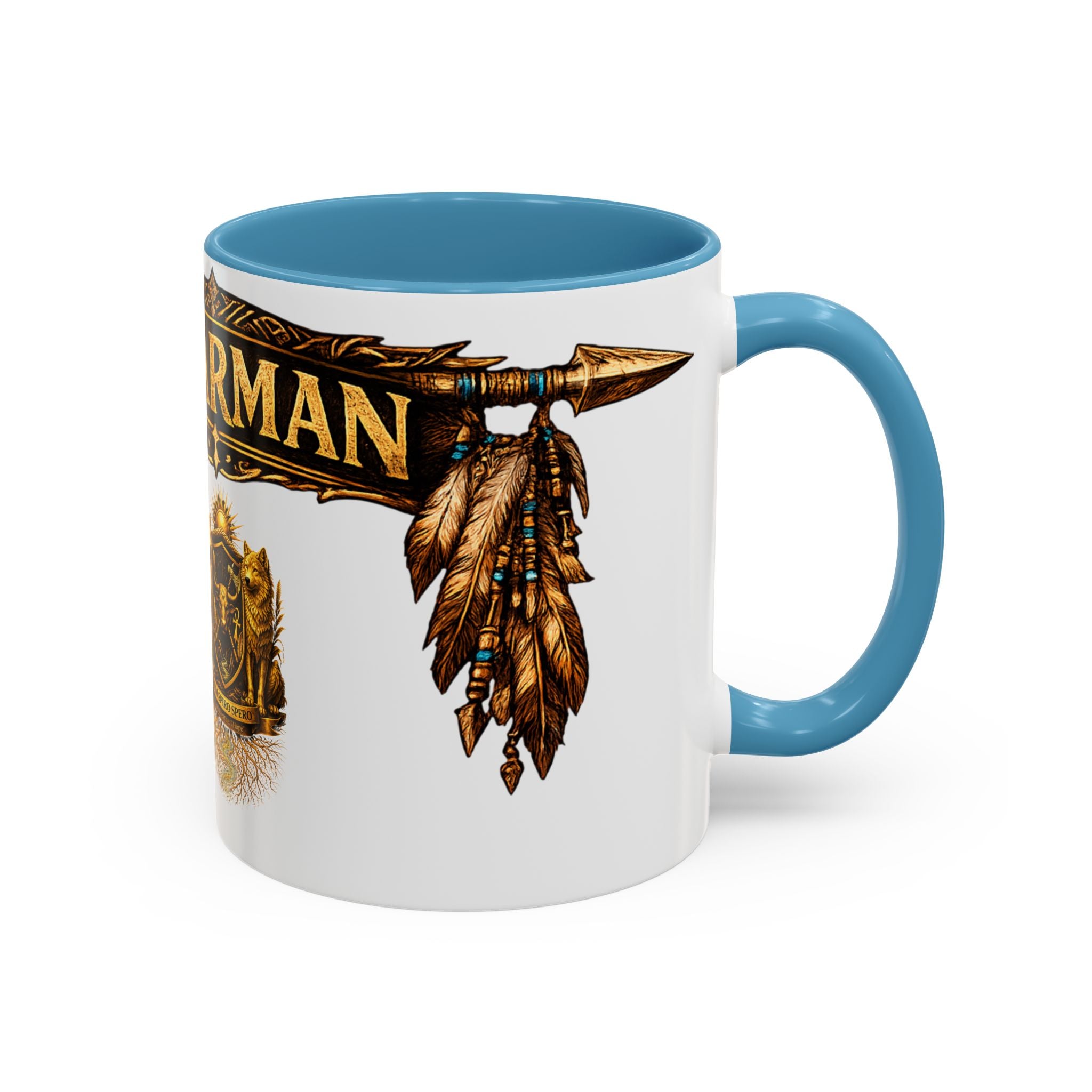 Spearman Accent Coffee Mug — Military Spearcrest Design (11/15oz)