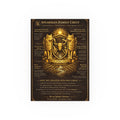 Mythic Crest Art Poster — Golden Ancestral Coat of Arms Print