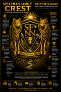 Spearman Family Crest — Large Display Poster